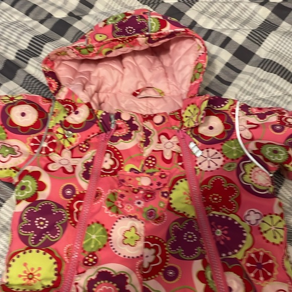 Hanna Andersson Baby Girl Floral Snowsuit size 70 - Picture 2 of 7